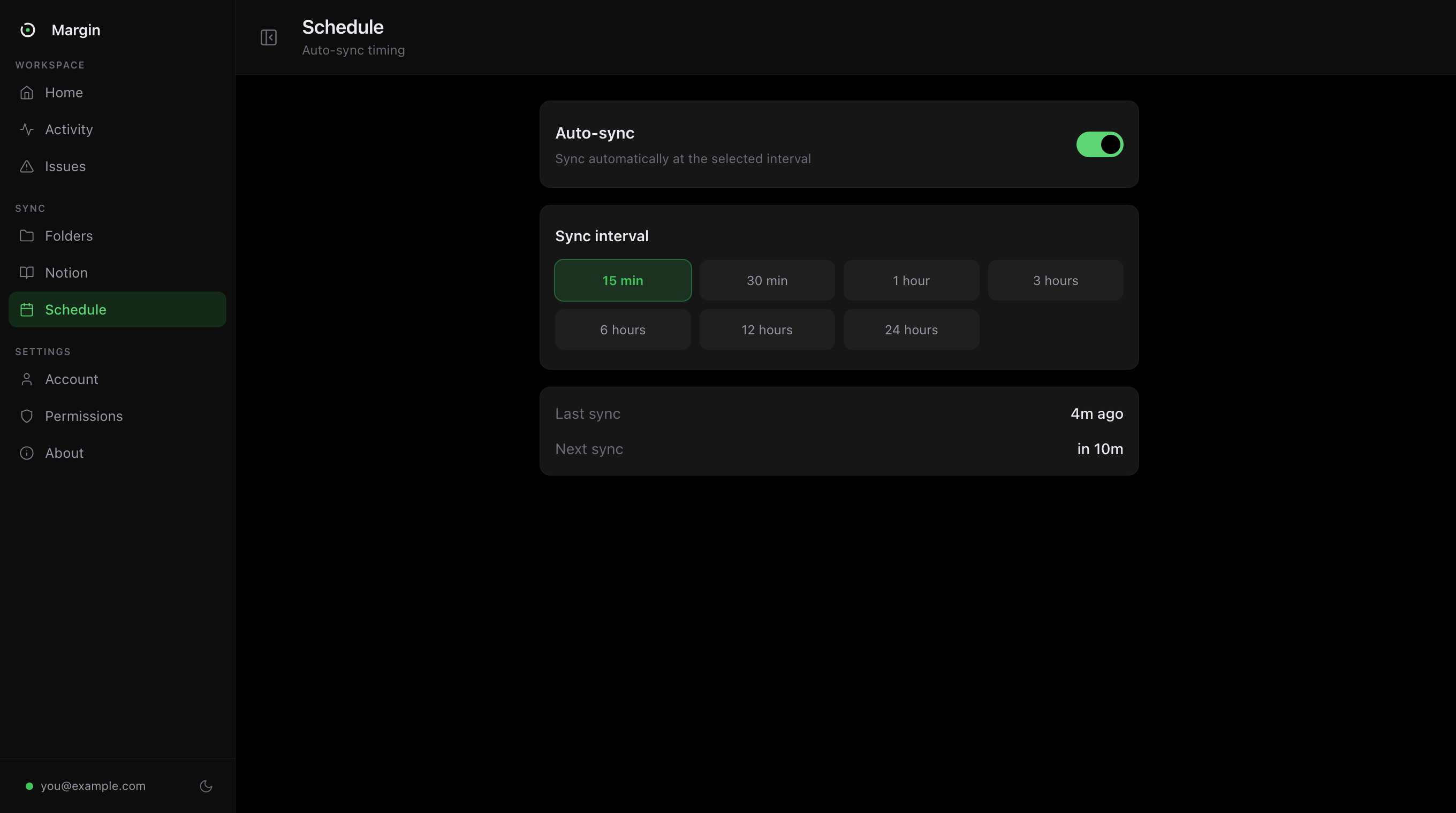 Sync on the cadence your work needs